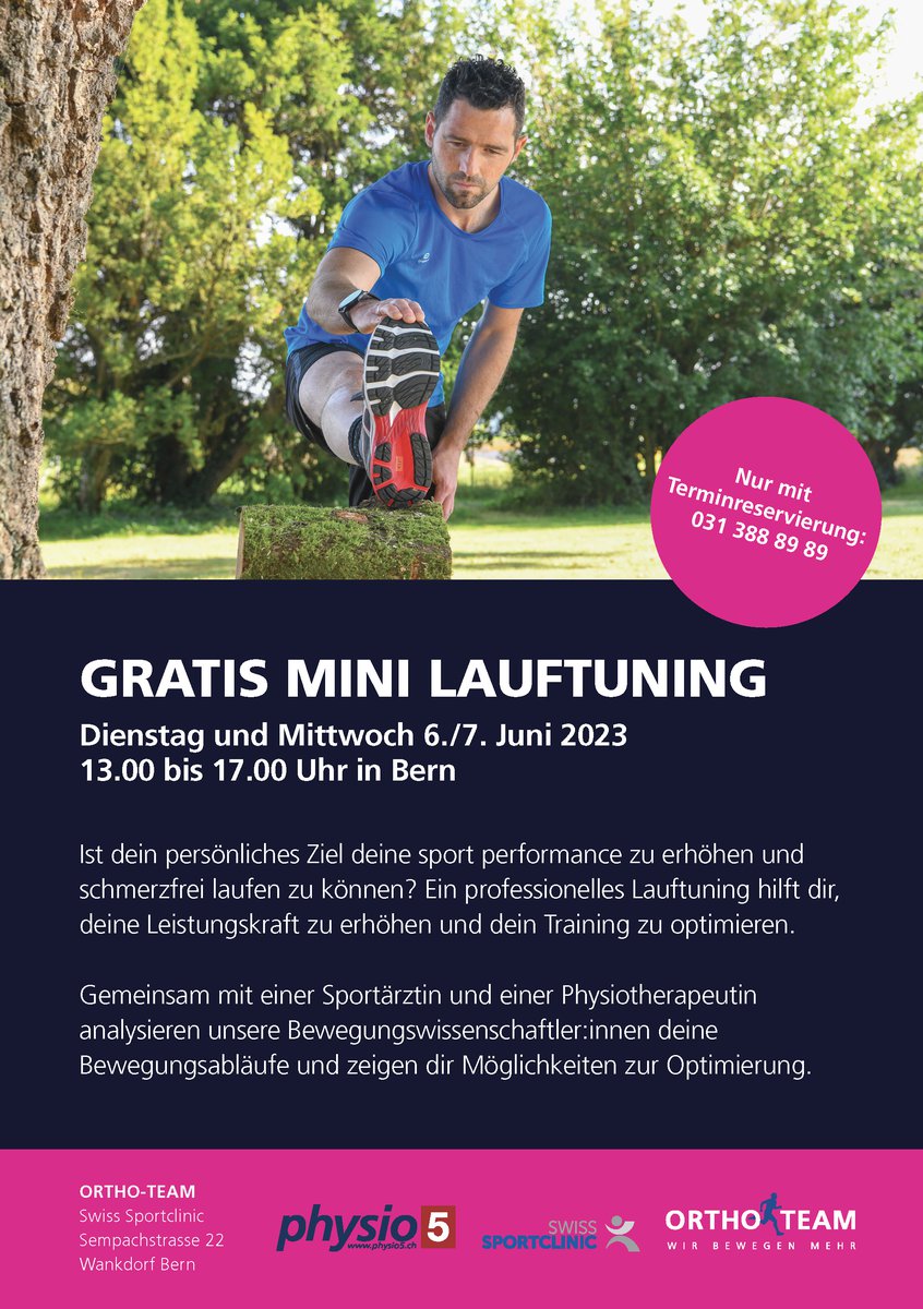 Gratis Mini Lauftuning Wankdorf Bern